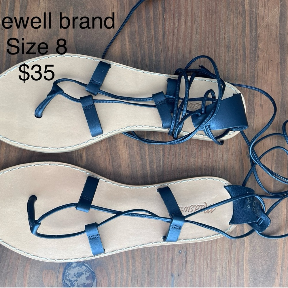 Madewell Black and Tan Sandals